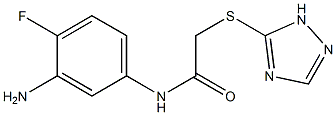 N-(3-amino-4-fluorophenyl)-2-(1H-1,2,4-triazol-5-ylsulfanyl)acetamide Struktur