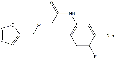 N-(3-amino-4-fluorophenyl)-2-(2-furylmethoxy)acetamide Struktur