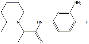 N-(3-amino-4-fluorophenyl)-2-(2-methylpiperidin-1-yl)propanamide Struktur