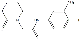 N-(3-amino-4-fluorophenyl)-2-(2-oxopiperidin-1-yl)acetamide Struktur