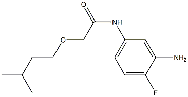 N-(3-amino-4-fluorophenyl)-2-(3-methylbutoxy)acetamide Struktur