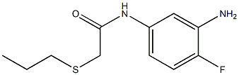 N-(3-amino-4-fluorophenyl)-2-(propylsulfanyl)acetamide Struktur