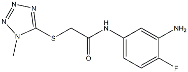 N-(3-amino-4-fluorophenyl)-2-[(1-methyl-1H-1,2,3,4-tetrazol-5-yl)sulfanyl]acetamide Struktur