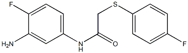 N-(3-amino-4-fluorophenyl)-2-[(4-fluorophenyl)sulfanyl]acetamide Struktur