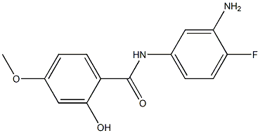 N-(3-amino-4-fluorophenyl)-2-hydroxy-4-methoxybenzamide Struktur