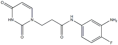 N-(3-amino-4-fluorophenyl)-3-(2,4-dioxo-1,2,3,4-tetrahydropyrimidin-1-yl)propanamide Struktur