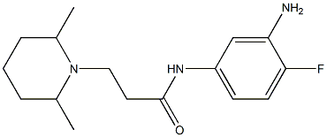 N-(3-amino-4-fluorophenyl)-3-(2,6-dimethylpiperidin-1-yl)propanamide Struktur