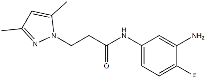 N-(3-amino-4-fluorophenyl)-3-(3,5-dimethyl-1H-pyrazol-1-yl)propanamide Struktur