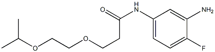 N-(3-amino-4-fluorophenyl)-3-[2-(propan-2-yloxy)ethoxy]propanamide Struktur