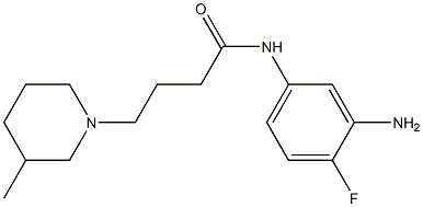 N-(3-amino-4-fluorophenyl)-4-(3-methylpiperidin-1-yl)butanamide Struktur