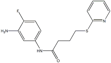 N-(3-amino-4-fluorophenyl)-4-(pyridin-2-ylsulfanyl)butanamide Struktur