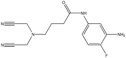 N-(3-amino-4-fluorophenyl)-4-[bis(cyanomethyl)amino]butanamide Struktur