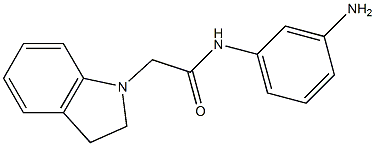 N-(3-aminophenyl)-2-(2,3-dihydro-1H-indol-1-yl)acetamide Struktur