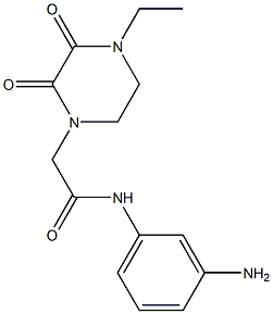 N-(3-aminophenyl)-2-(4-ethyl-2,3-dioxopiperazin-1-yl)acetamide Struktur