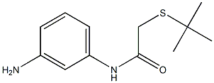 N-(3-aminophenyl)-2-(tert-butylsulfanyl)acetamide Struktur