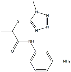 N-(3-aminophenyl)-2-[(1-methyl-1H-1,2,3,4-tetrazol-5-yl)sulfanyl]propanamide Struktur