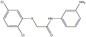 N-(3-aminophenyl)-2-[(2,5-dichlorophenyl)sulfanyl]acetamide Struktur