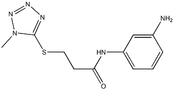 N-(3-aminophenyl)-3-[(1-methyl-1H-1,2,3,4-tetrazol-5-yl)sulfanyl]propanamide Struktur