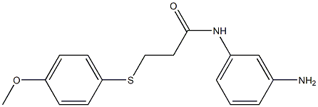 N-(3-aminophenyl)-3-[(4-methoxyphenyl)sulfanyl]propanamide Struktur