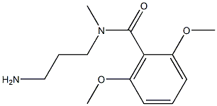 N-(3-aminopropyl)-2,6-dimethoxy-N-methylbenzamide Struktur