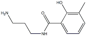 N-(3-aminopropyl)-2-hydroxy-3-methylbenzamide Struktur