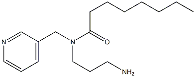 N-(3-aminopropyl)-N-(pyridin-3-ylmethyl)octanamide Struktur