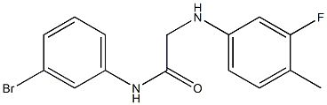 N-(3-bromophenyl)-2-[(3-fluoro-4-methylphenyl)amino]acetamide Struktur