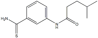 N-(3-carbamothioylphenyl)-4-methylpentanamide Struktur