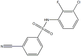 N-(3-chloro-2-fluorophenyl)-3-cyanobenzene-1-sulfonamide Struktur