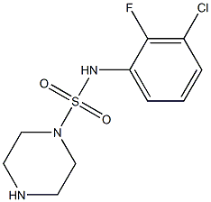 N-(3-chloro-2-fluorophenyl)piperazine-1-sulfonamide Struktur