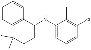 N-(3-chloro-2-methylphenyl)-4,4-dimethyl-1,2,3,4-tetrahydronaphthalen-1-amine Struktur