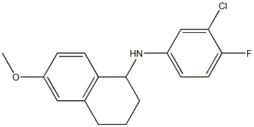 N-(3-chloro-4-fluorophenyl)-6-methoxy-1,2,3,4-tetrahydronaphthalen-1-amine Struktur