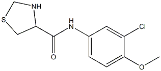 N-(3-chloro-4-methoxyphenyl)-1,3-thiazolidine-4-carboxamide Struktur