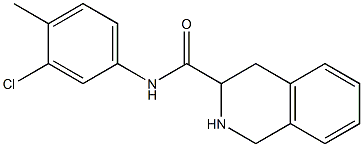 N-(3-chloro-4-methylphenyl)-1,2,3,4-tetrahydroisoquinoline-3-carboxamide Struktur