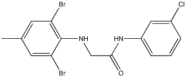 N-(3-chlorophenyl)-2-[(2,6-dibromo-4-methylphenyl)amino]acetamide Struktur