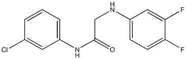 N-(3-chlorophenyl)-2-[(3,4-difluorophenyl)amino]acetamide Struktur