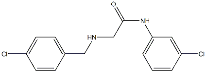 N-(3-chlorophenyl)-2-{[(4-chlorophenyl)methyl]amino}acetamide Struktur