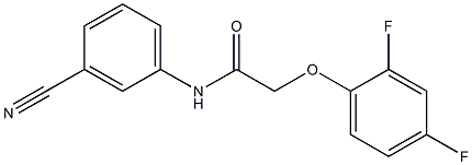 N-(3-cyanophenyl)-2-(2,4-difluorophenoxy)acetamide Struktur