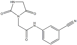 N-(3-cyanophenyl)-2-(2,5-dioxoimidazolidin-1-yl)acetamide Struktur