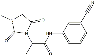 N-(3-cyanophenyl)-2-(3-methyl-2,5-dioxoimidazolidin-1-yl)propanamide Struktur