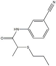 N-(3-cyanophenyl)-2-(propylsulfanyl)propanamide Struktur