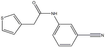 N-(3-cyanophenyl)-2-(thiophen-3-yl)acetamide Struktur