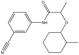 N-(3-cyanophenyl)-2-[(2-methylcyclohexyl)oxy]propanamide Struktur