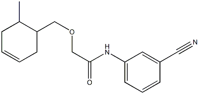 N-(3-cyanophenyl)-2-[(6-methylcyclohex-3-en-1-yl)methoxy]acetamide Struktur