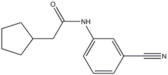 N-(3-cyanophenyl)-2-cyclopentylacetamide Struktur