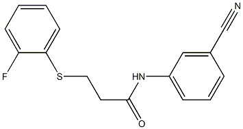 N-(3-cyanophenyl)-3-[(2-fluorophenyl)sulfanyl]propanamide Struktur