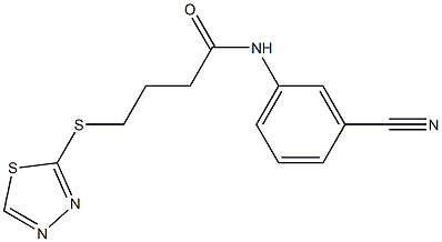 N-(3-cyanophenyl)-4-(1,3,4-thiadiazol-2-ylsulfanyl)butanamide Struktur