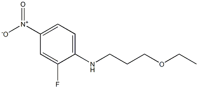 N-(3-ethoxypropyl)-2-fluoro-4-nitroaniline Struktur