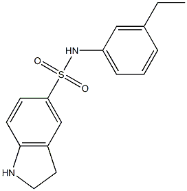 N-(3-ethylphenyl)-2,3-dihydro-1H-indole-5-sulfonamide Struktur