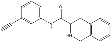 N-(3-ethynylphenyl)-1,2,3,4-tetrahydroisoquinoline-3-carboxamide Struktur